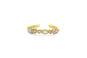 Pretty in Pink - GEMSTONE CLUSTER STACKING RING