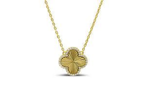 Shine Bright! Burst Clover Necklace (gold)