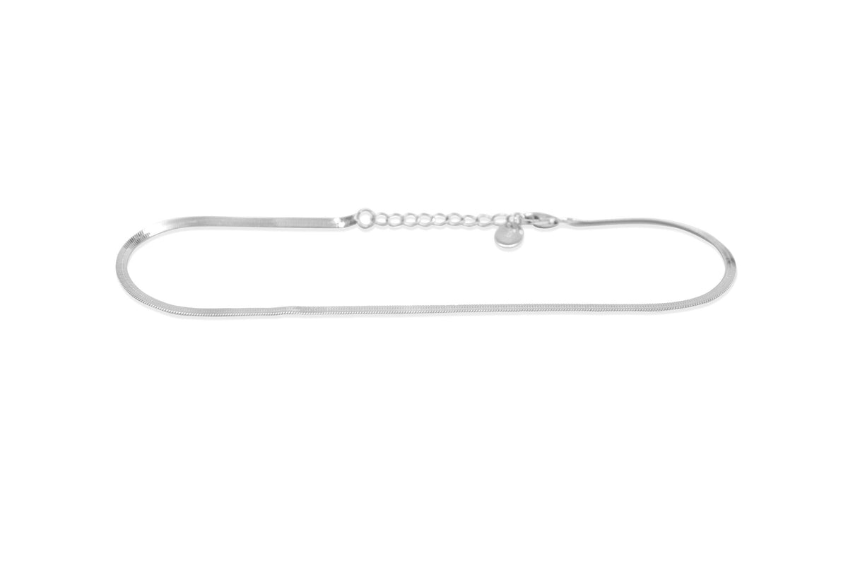 Liquid Luxe Chain Anklet (Silver) Stia Jewelry