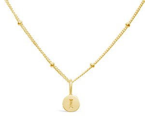 GOLD Mini Love Letter Necklace "I"