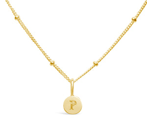 GOLD Mini Love Letter Necklace "P"