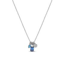 Trickle Down Turq - BEZEL CLUSTER NECKLACE