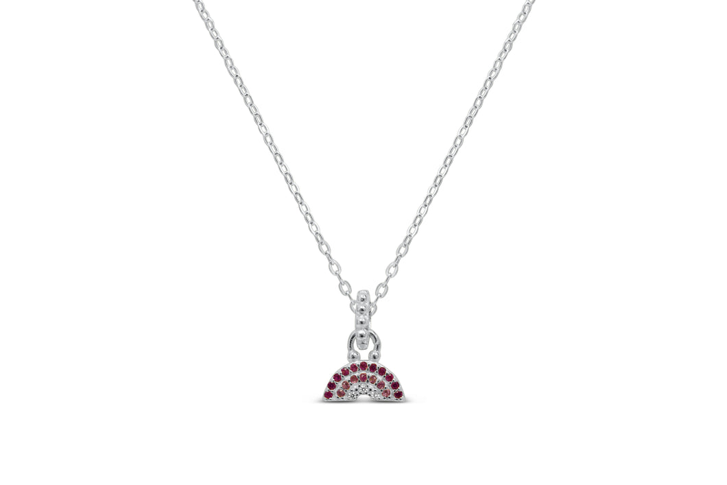 Rosy Rainbow Necklace (Silver)