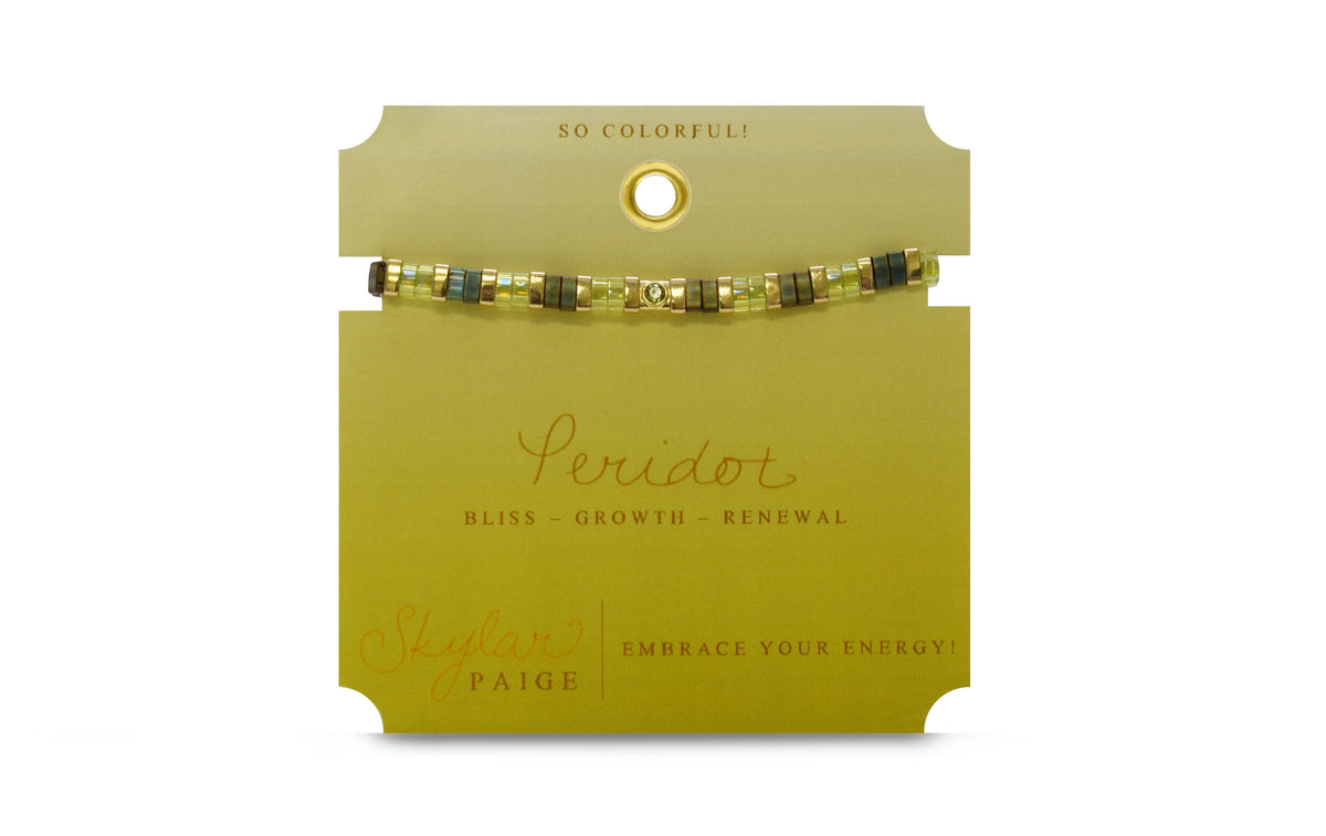 Skylar Paige Peridot / August So Colorful Tila Bracelet Stia Jewelry