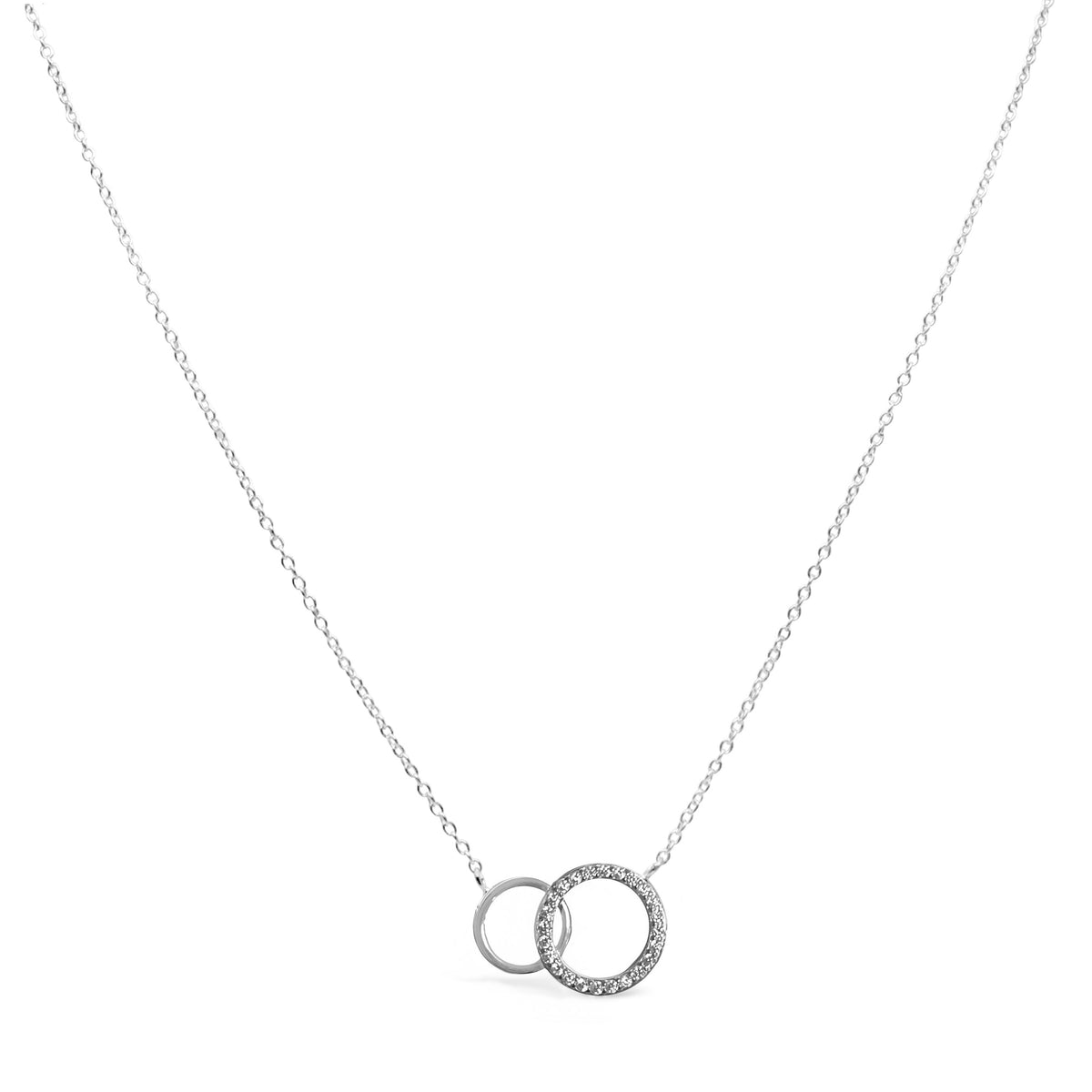 Dainty Double Circle Necklace Stia Jewelry