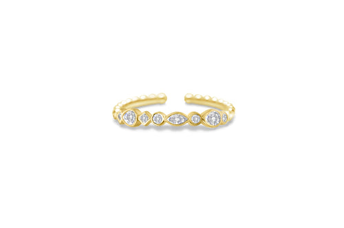 DiamondCZ For Days - GEMSTONE CLUSTER STACKING RING