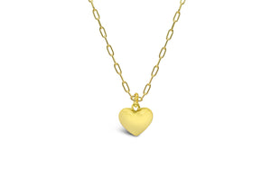 Big Heart - Paperclip Necklace (GOLD)