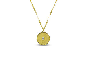 Be Radiant! Burst Baguette Disk Necklace (gold)