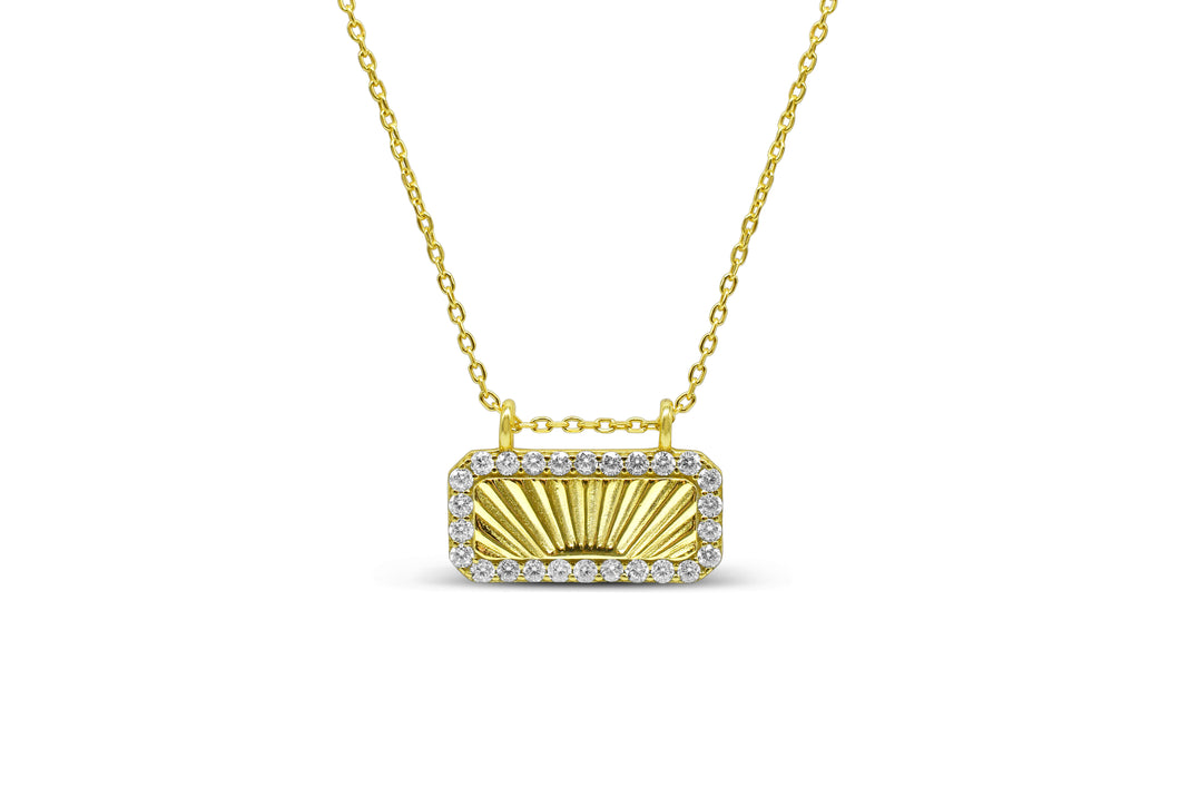 Rise Up! Sunrise Bar Necklace (gold)