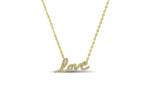 PAVÉ LOVE - Scripted by Her (14K Gold)