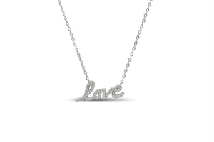 PAVÉ LOVE - Scripted by Her (Sterling Silver)