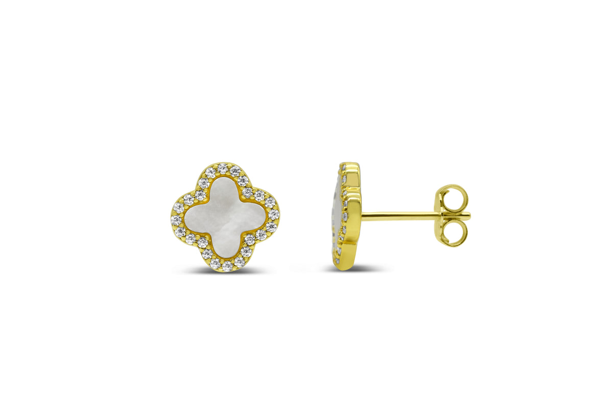 Classy Clover Stud Earring (GOLD) – Stia Jewelry