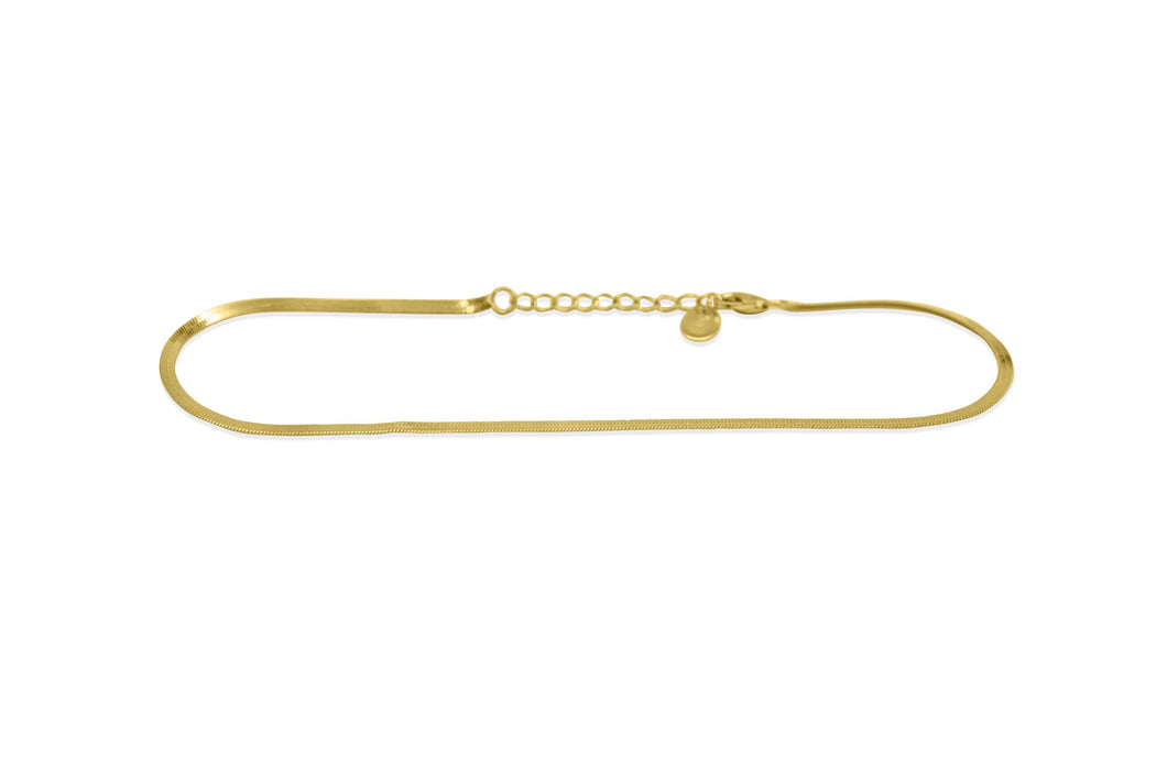 Liquid Luxe Chain Anklet (Gold)