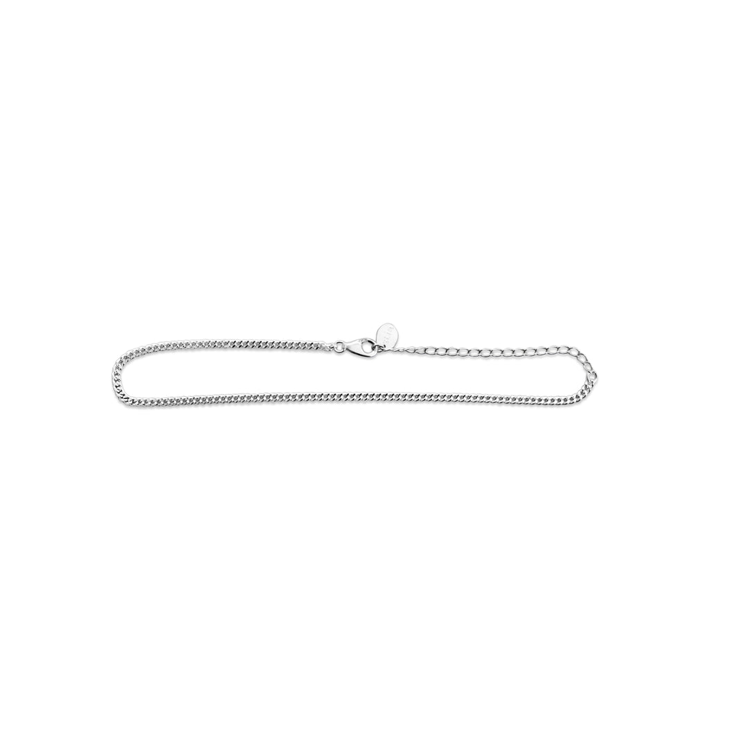 Mini Curb Chain Anklet (Silver)