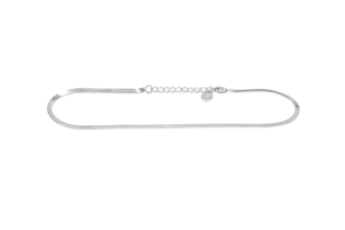 Liquid Luxe Chain Anklet (Silver)