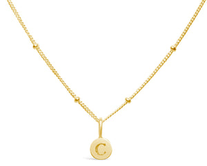 GOLD Mini Love Letter Necklace "C"