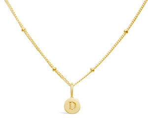 GOLD Mini Love Letter Necklace "D"