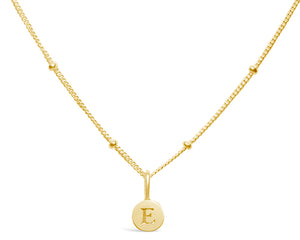 GOLD Mini Love Letter Necklace "E"