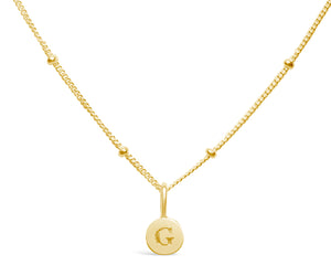GOLD Mini Love Letter Necklace "G"