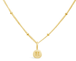 GOLD Mini Love Letter Necklace "H"