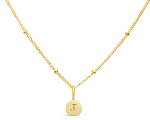 GOLD Mini Love Letter Necklace "J"