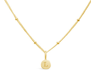 GOLD Mini Love Letter Necklace "L"