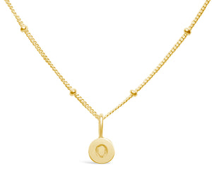 GOLD Mini Love Letter Necklace "O"