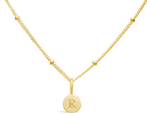 GOLD Mini Love Letter Necklace "R"