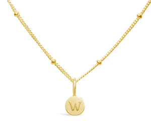 GOLD Mini Love Letter Necklace "W"