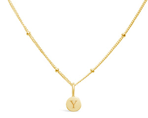 GOLD Mini Love Letter Necklace "Y"