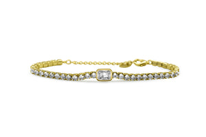 Classic Tennis w/ Baguette Bracelet (14K Gold)