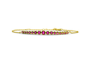 Graduated Bezel Solitaire Tennis Bracelet Stia Pink!