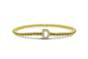 Letter of Mine, Let it Shine! Stretch Bracelet - "D"