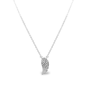 Single Angel Wing Necklace (Silver)