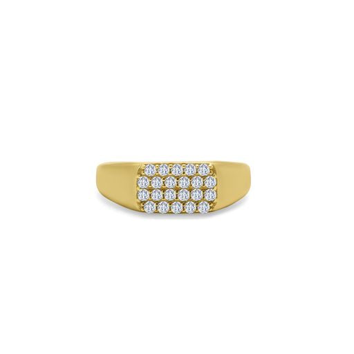 Pavé Signet Ring (Gold)