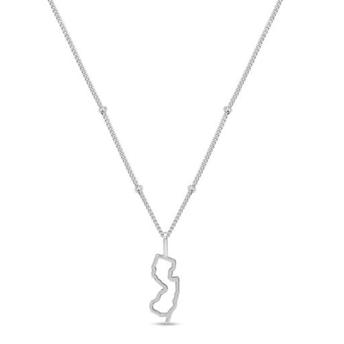 Cut Out New Jersey - Plain (Silver)