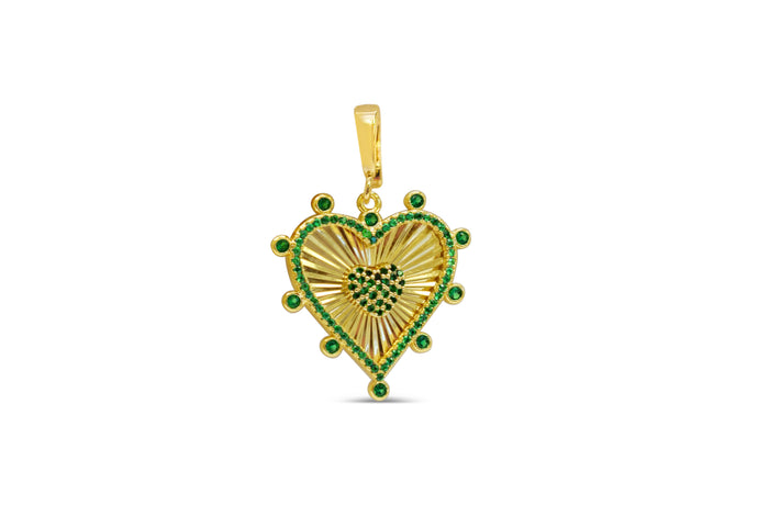 Emerald Burst  Heart