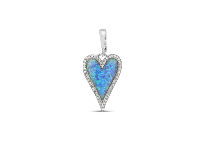 Blue Opal Heart