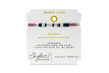 DAUGHTER - Morse Code Tila Beaded Bracelet