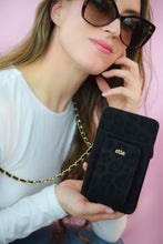 “Christina’s Crossbody” - Black Leopard Print Vegan Leather