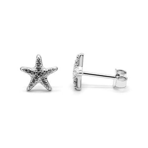 Pavé Dancing Starfish Earring (Silver)