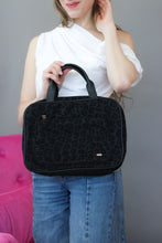 "Totally Toiletry" Bag - Black Leopard Print Vegan Leather