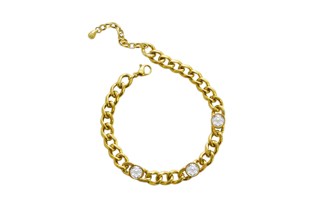 Cuban Link with CZ Chain Bracelet