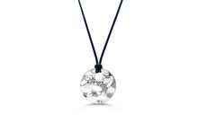 Hammered Coin - Black Corded Necklace