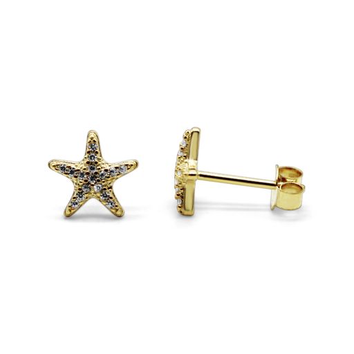 Pavé Dancing Starfish Earring (Gold)