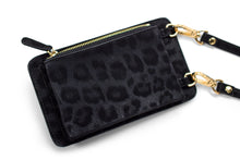 “Christina’s Crossbody” - Black Leopard Print Vegan Leather