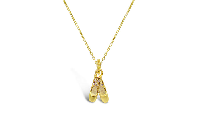 Talented Toe Shoes Necklace (Gold)
