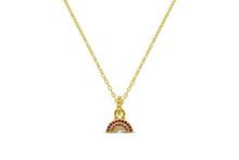 Rosy Rainbow Necklace (Gold)