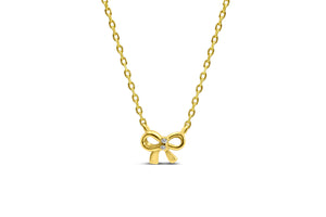 Just So, Bow Necklace (Gold)