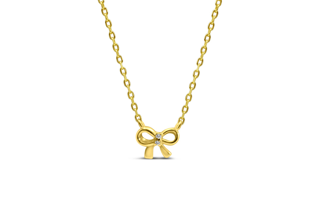 Just So, Bow Necklace (Gold)